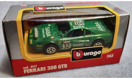 Ferrari 308 GTB green 1-43 Burago cod.4117, масштабная модель, scale43