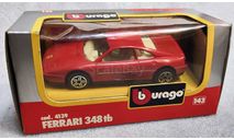 Ferrari 348 tb red  1-43 Burago cod.4139, масштабная модель, scale43