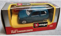 FIAT Cinquecento blue-green 1-43 Burago cod.4193, масштабная модель, scale43