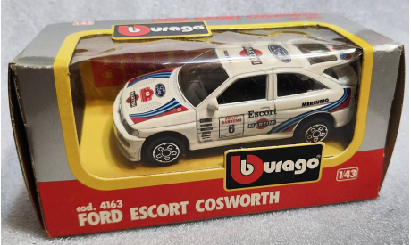 Ford Escort Cosworth white 1-43 Burago cod.4163, масштабная модель, scale43