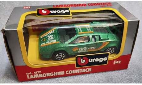 Lamborghini Countach green 1-43 Burago cod.4137, масштабная модель, scale43