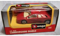 Lamborghini Diablo red 1-43 Burago cod.4151, масштабная модель, scale43