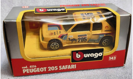 Peugeot 205 Safari yellow 1-43 Burago  cod.4116, масштабная модель, scale43
