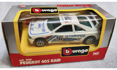 Peugeot 405 Raid white 1-43 Burago  cod.4150, масштабная модель, scale43