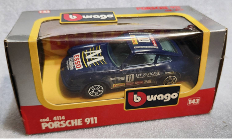 Porsche 911 d.blue 1-43 Burago cod.4114, масштабная модель, scale43