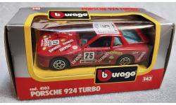 Porsche 924 Turbo red 1-43 Burago cod.4103