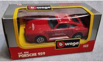 Porsche 959 red 1-43 Burago cod.4161, масштабная модель, scale43