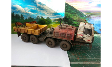 МЗКТ 74132 балластник грязный в масштабе 1:43, масштабная модель, scale43