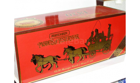 Passenger coach & Horses 1820 от производителя Matchbox, масштабная модель, scale43