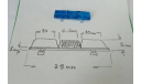 Светосигнальная балка , Мигалка,  синий маяк Тип 1 в масштабе 1:43, запчасти для масштабных моделей, scale43