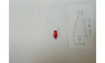 Маяк проблесковый , Мигалка красный Тип 3 в масштабе 1:43, запчасти для масштабных моделей, scale43