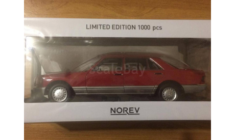 1/18 Norev Mercedes W126 560 SEL red 1 of 1000, масштабная модель, Mercedes-Benz, 1:18