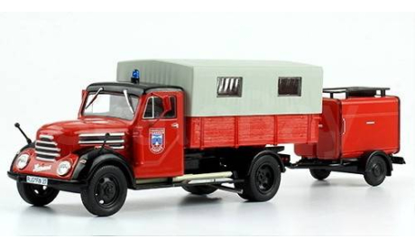Robur Garant 30K & Remorque motopompe Fourgon d Incendie (без журнала), масштабная модель, Hachette, scale43