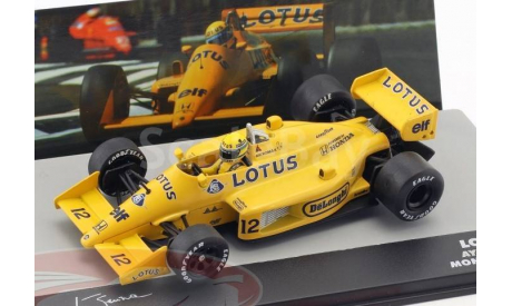 Lotus 99T #12 Winner Monaco GP formula 1 1987 Ayrton Senna, масштабная модель, Altaya, scale43