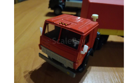 КАМАЗ-5410 с полуприцепом тент СССР, масштабная модель, 1:43, 1/43