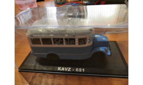КАВЗ-651 автобус бело-голубой Classicbus, масштабная модель, scale43