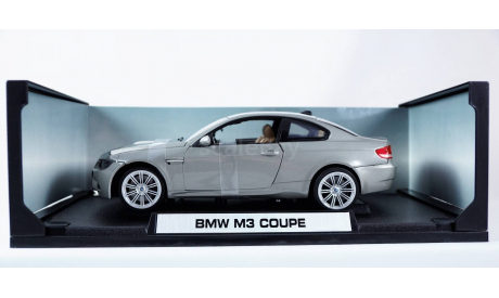 BMW 3-series M3 Coupe E92 - 1:18 - все открывается! руль поворачивает колеса!, масштабная модель, Motorart, 1/18