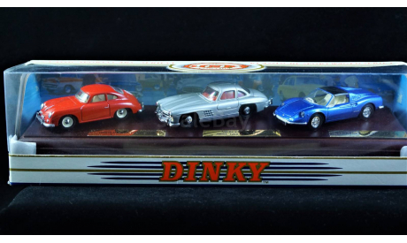 DINKY 1:43 Porsche 356A, Mercedes 300 SL Gullwing, Ferrari Dino 246 GTS - Превосходный набор!, масштабная модель, Dinky Toys, 1/43