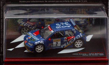 Peugeot 306 Maxi Rally WRC 1:43 Пежо, масштабная модель, Altaya Rally, 1/43