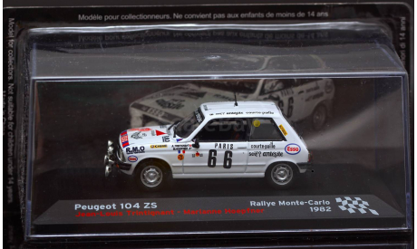 Peugeot 104 ZS Rally WRC 1:43 Пежо 1982 год Редкая модель!, масштабная модель, Altaya Rally, 1/43