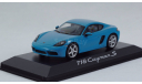 PORSCHE 718 Cayman S 1:43 Minichamps, масштабная модель, scale43