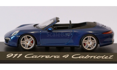 1:43 PORSCHE 911 (991) Carrera 4 Cabrio - Minichamps, масштабная модель, 1/43