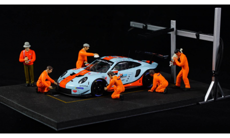 1:43 PORSCHE 911 RSR Gulf Racing 2019 год SPARK плюс команда Gulf Racing, масштабная модель, 1/43