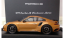 PORSCHE 911 Turbo S Exclusive 1:18 SPARK limited edition, масштабная модель, 1/18