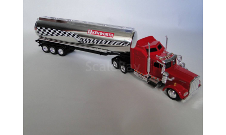 KENWORTH W900 с полуприцепом бензовоз, масштабная модель, 1:43, 1/43, New-Ray