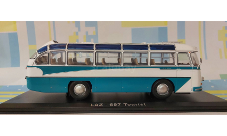 ЛАЗ 697Е Турист (1961-1963), бирюзово-белый, масштабная модель, Classicbus, 1:43, 1/43