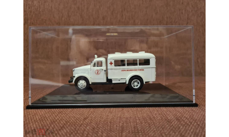 ПАЗ-653 Санитарный белый (Лим.100 экз.) СарЛаб (Арт.SL-44A), масштабная модель, scale43