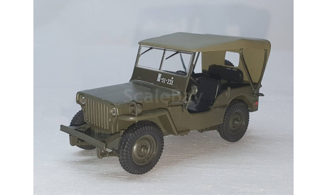 Willys MB / Ford GPW, масштабная модель, Автолегенды СССР журнал от DeAgostini, scale43