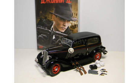 1/24 Franklin Mint John Dillinger’s 1933 Ford V8 DeLuxe Two Door Sedan в оригинальной коробке со всеми бумагами, масштабная модель, scale24