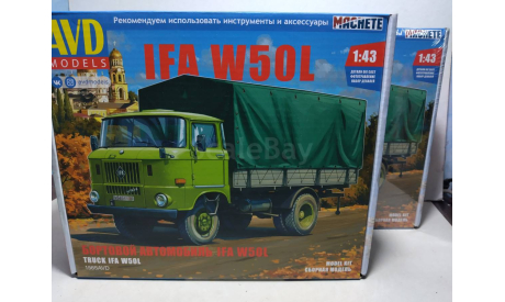1/43 AVD Models №1565 - Бортовой Автомобиль IFA W50L, сборная модель автомобиля, scale43