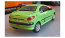 Peugeot 206, старая Cararama, 1:43, масштабная модель