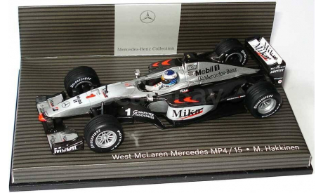 F1 Болид Формулы 1 - McLaren Mercedes MP 4/15 M. Hakkinen, масштабная модель, 1:43, 1/43, Minichamps