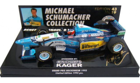 F1 Болид Формулы 1 - Benetton Renault B195 Michael Schumacher, масштабная модель, 1:43, 1/43, Minichamps