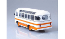 Автобус ПАЗ-672М белый с оранжевыми полосами, масштабная модель, Советский Автобус, scale43