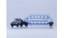 МАЗ-200В с полуприцепом-плитовозом НАМИ-790, масштабная модель, Автоистория (АИСТ), 1:43, 1/43