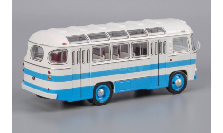 ПАЗ-672 (белый с голубыми полосами) 1-й выпуск, масштабная модель, 1:43, 1/43, Classicbus