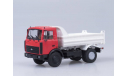 МАЗ-5551 самосвал красный/белый, масштабная модель, Автоистория (АИСТ), scale43
