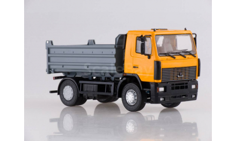 МАЗ-5550 самосвал жёлтый/серый, масштабная модель, Автоистория (АИСТ), 1:43, 1/43