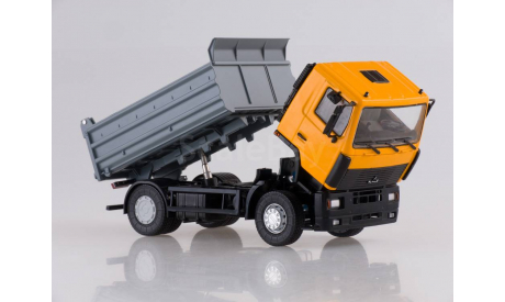 МАЗ-5550 самосвал жёлтый/серый, масштабная модель, Автоистория (АИСТ), 1:43, 1/43