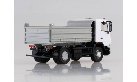 МАЗ-5550 самосвал белый/серый, масштабная модель, Автоистория (АИСТ), scale43