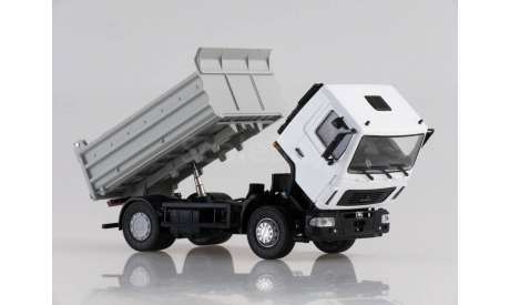МАЗ-5550 самосвал белый/серый, масштабная модель, Автоистория (АИСТ), scale43