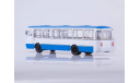 Автобус ЛиАЗ-677М белый/синий СОВА, масштабная модель, Советский Автобус, 1:43, 1/43