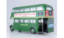 Автобус Aec Regent III RT London Country зеленый, масштабная модель, Hachette, 1:43, 1/43