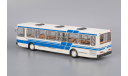 Автобус ЛиАЗ-5256 белый с синими полосами, масштабная модель, Classicbus, scale43