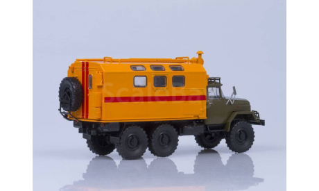 ЗиЛ-131 кунг МТО-АТ хаки/оранжевый, масштабная модель, Автоистория (АИСТ), scale43