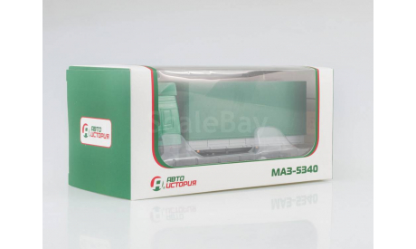 МАЗ-5340 бортовой с тентом зелёный, масштабная модель, Автоистория (АИСТ), 1:43, 1/43
